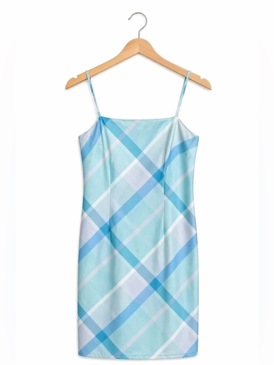 The Limited Dresses & Skirts - The Limited Plaid Sundress Women’s Size 4 Blue Teal Cotton Summer Dress